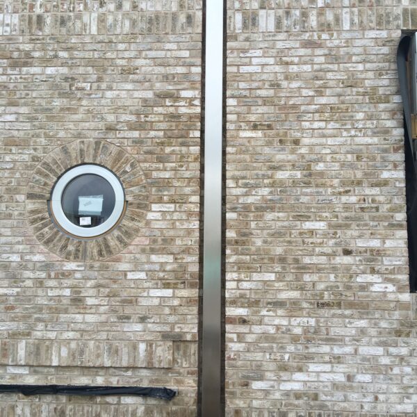 Polished stainless steel downpipes