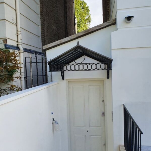 Heritage style external glazed canopy.